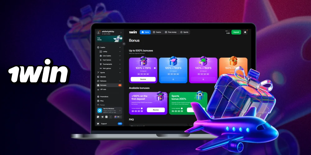 1win provides welcome bonuses for aviator game players and other registred users